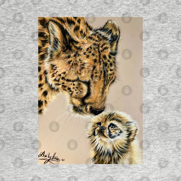 Cheetah and Cub by Artbythree